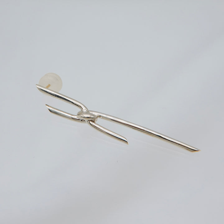 THREADS Silver Cross Pierced Earrings