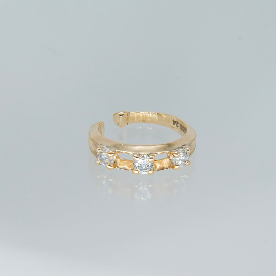 Float Ear cuff -【Lab Grown Diamond】