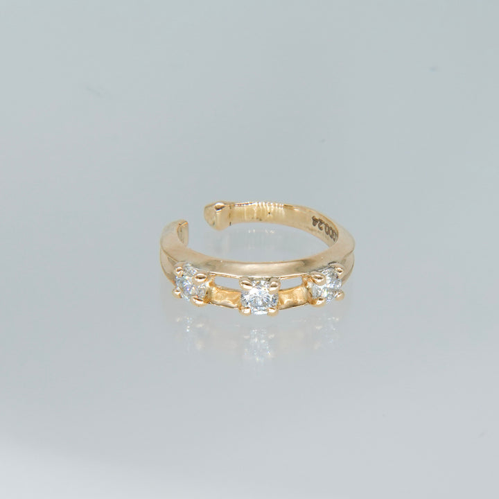 Float Ear cuff -【Lab Grown Diamond】