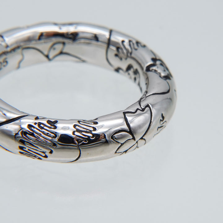 Black Millefleurs Ring
