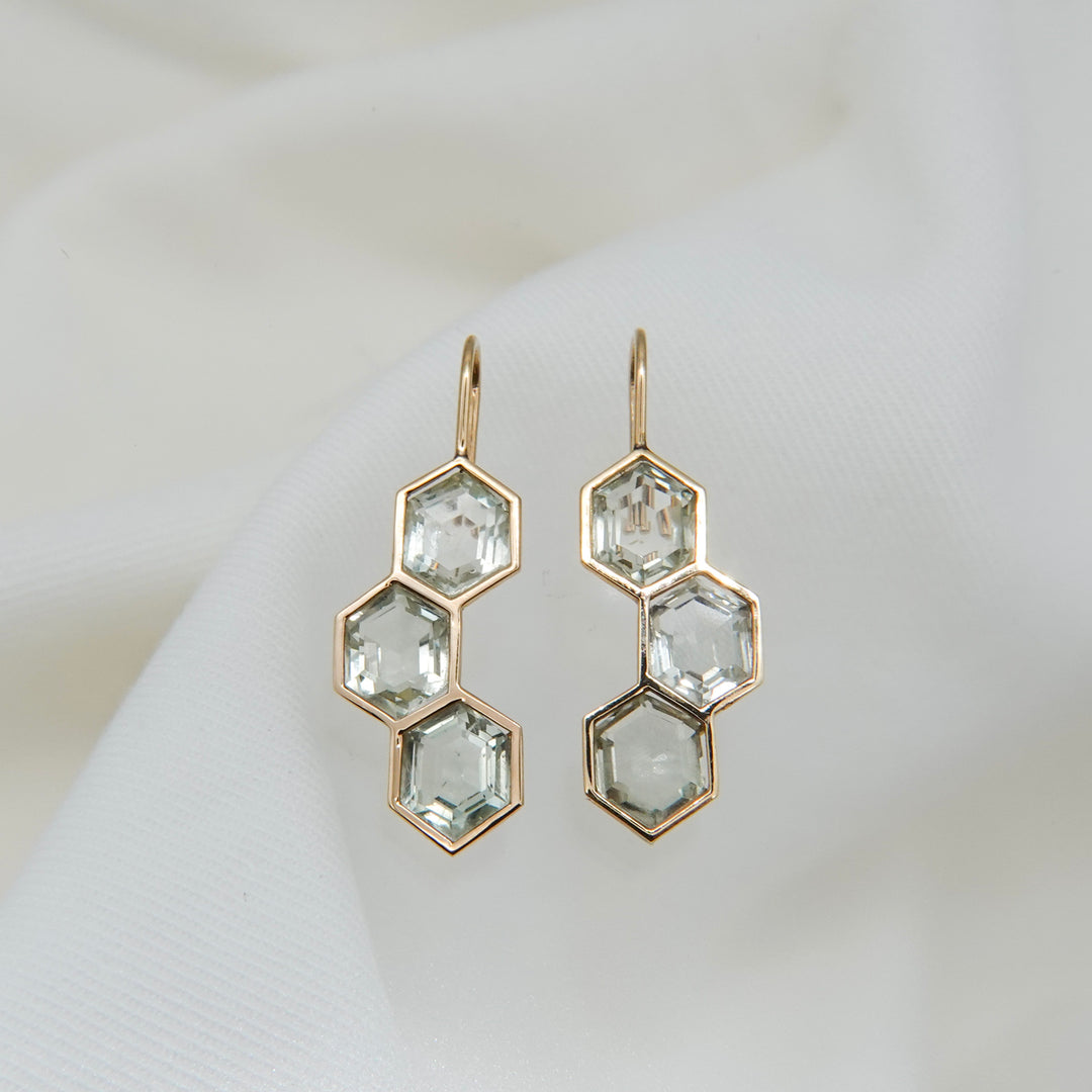Bee Yourself Pierced Earring_Green Amethyst