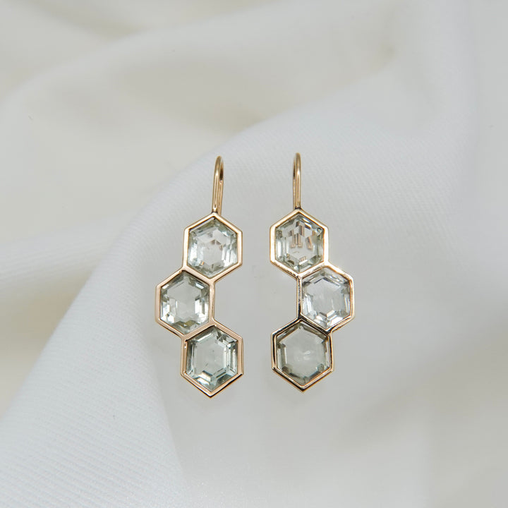 Bee Yourself Pierced Earring_Green Amethyst