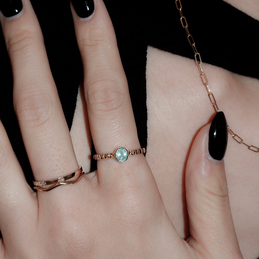 K10ダイヤ4石リング