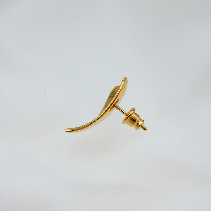 Sail Heart Studs Gold Vermeil