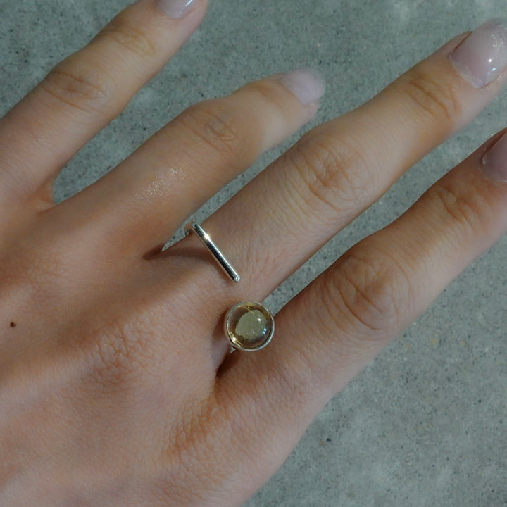 Open Ring / Lemon Quartz