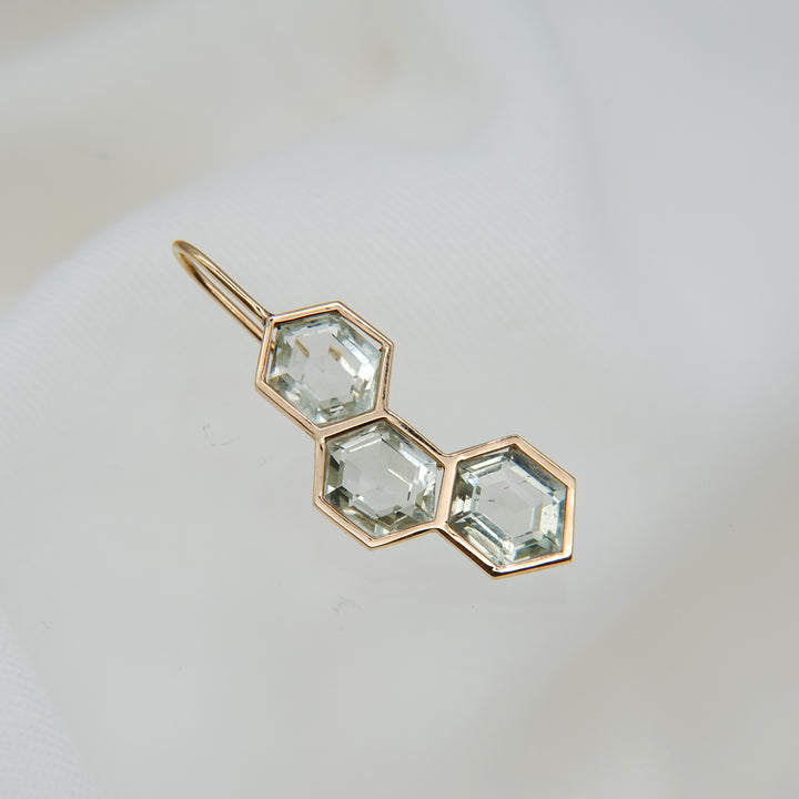 Bee Yourself Pierced Earring_Green Amethyst