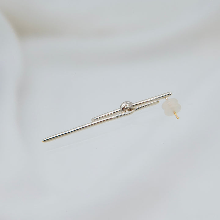 THREADS Silver Cross Pierced Earrings