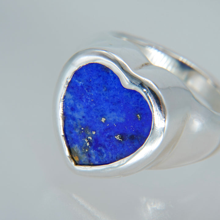Gem Heart ring- Lapis lazuli