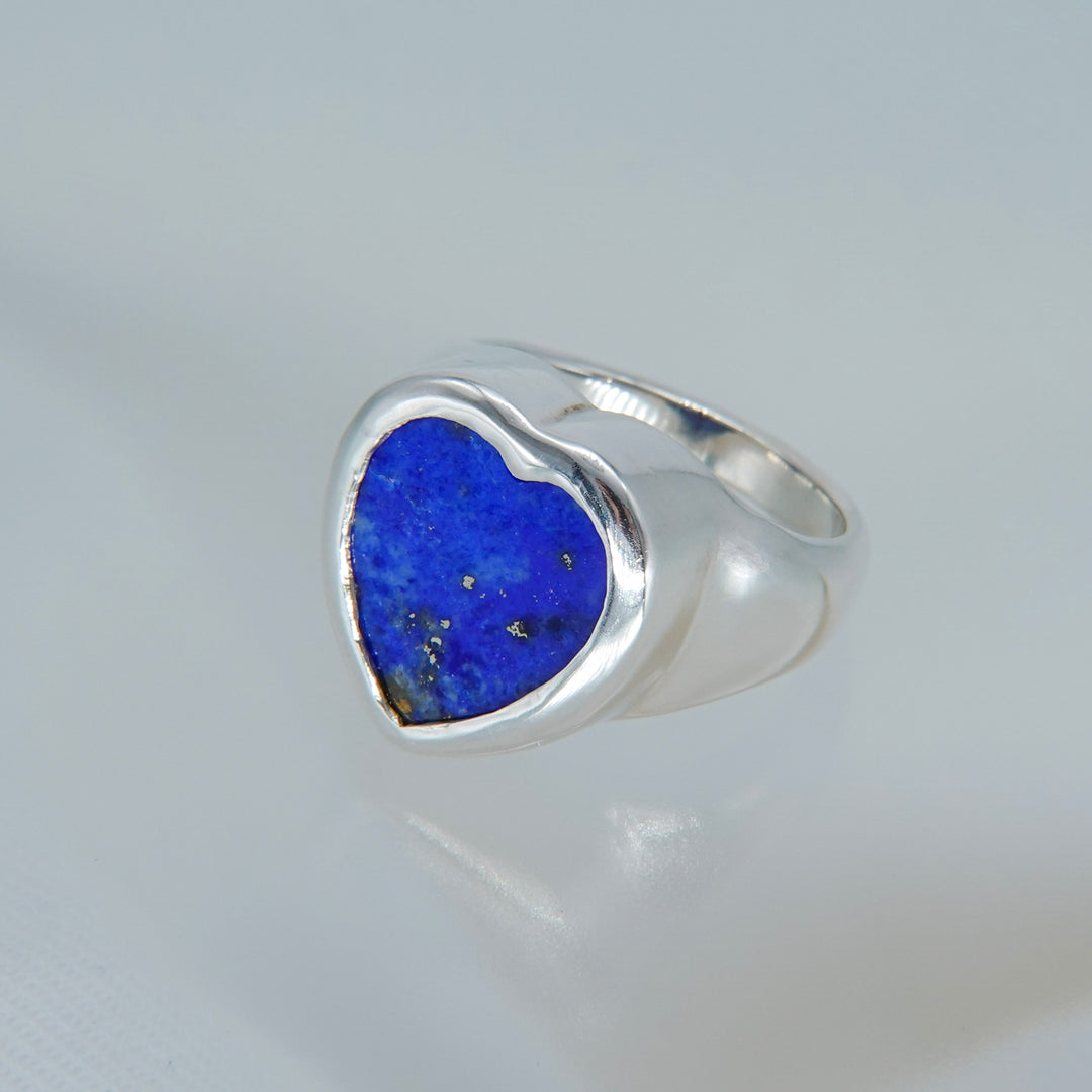 Gem Heart ring- Lapis lazuli