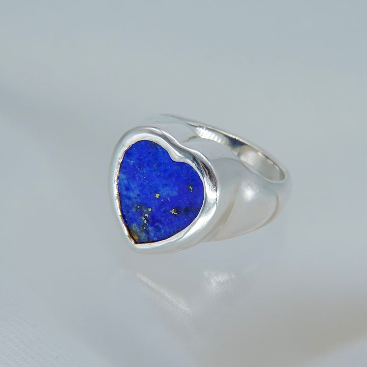 Gem Heart ring- Lapis lazuli