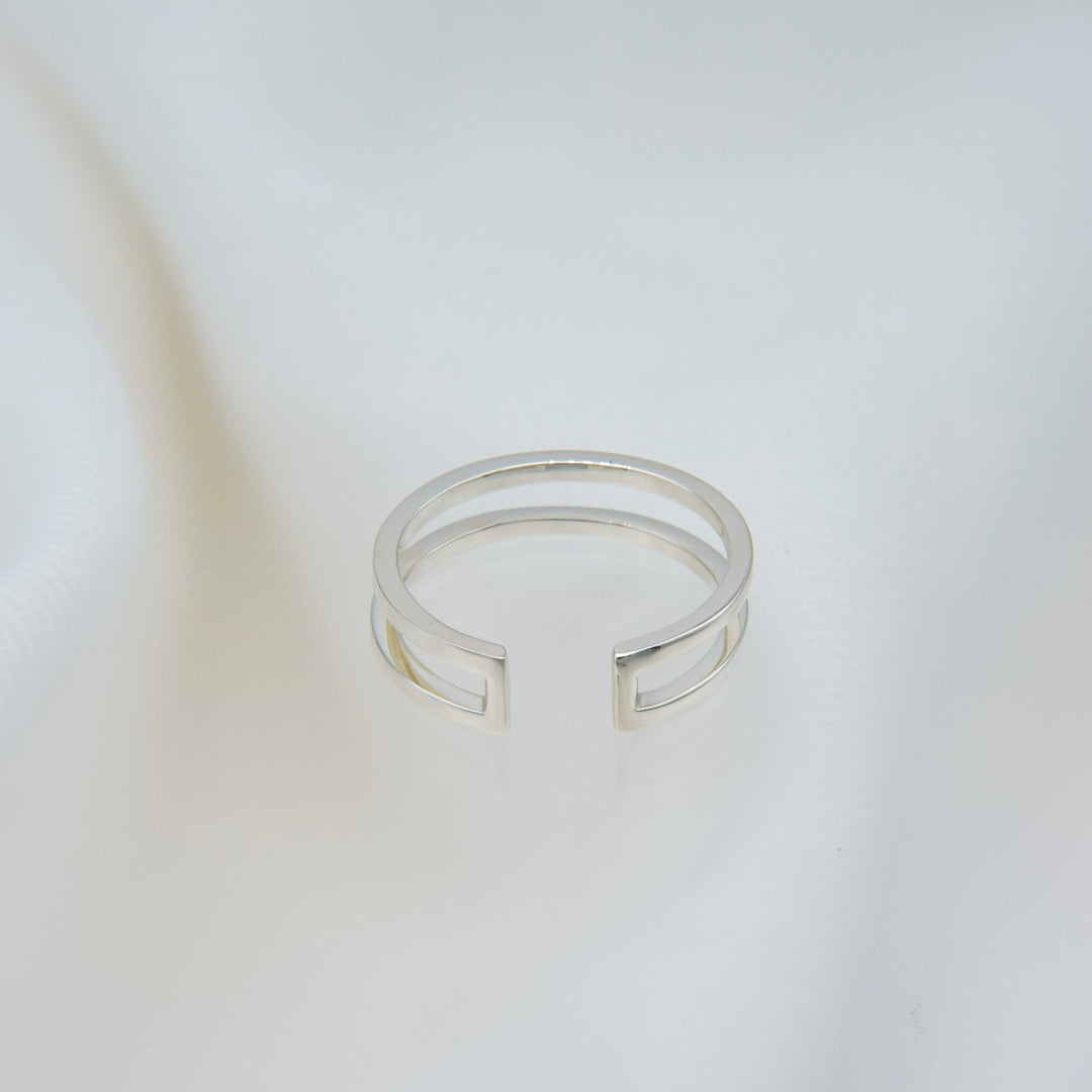Square Line Cuff Ring