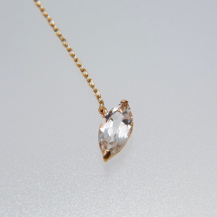 FALLING DEW LARIAT NECKLACE LONG_K10YG