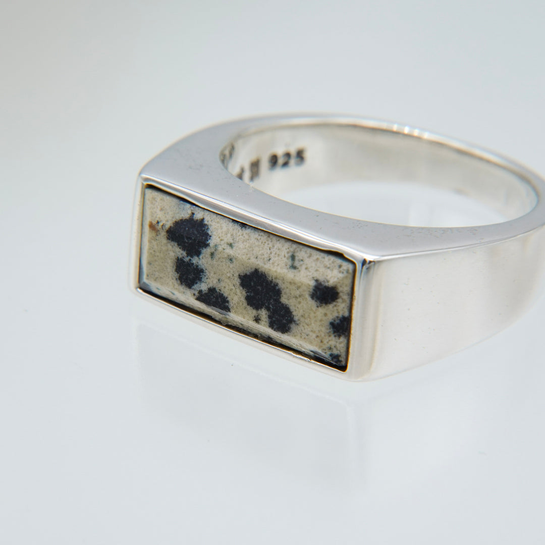 Dalmatian jasper Ring