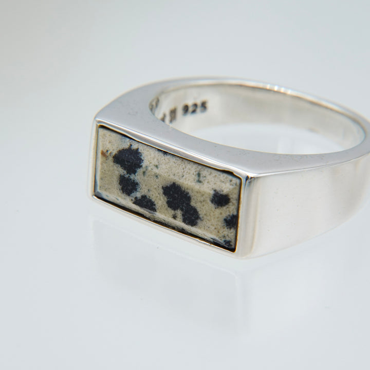 Dalmatian jasper Ring