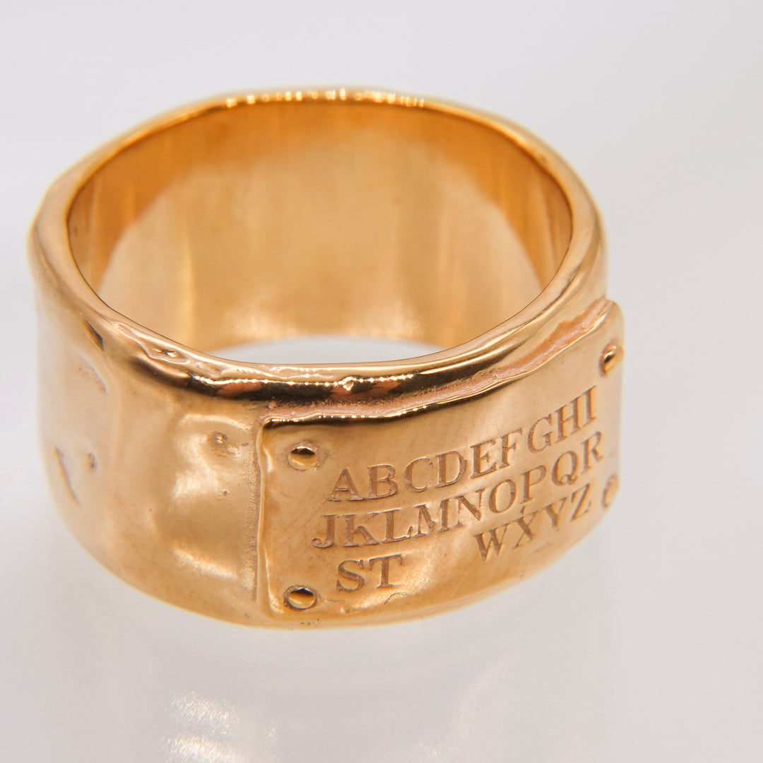 ABC logo plate ring L