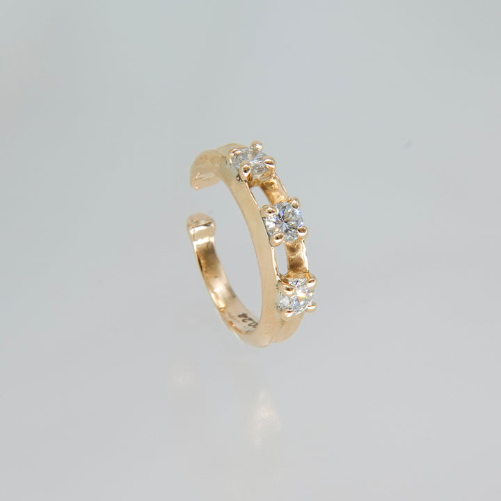 Float Ear cuff -【Lab Grown Diamond】