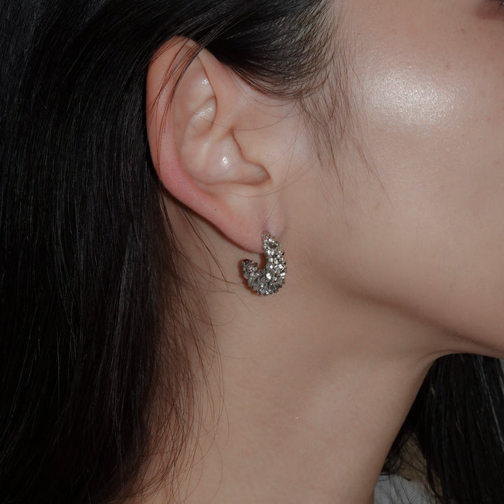 PYRITE pierced earring