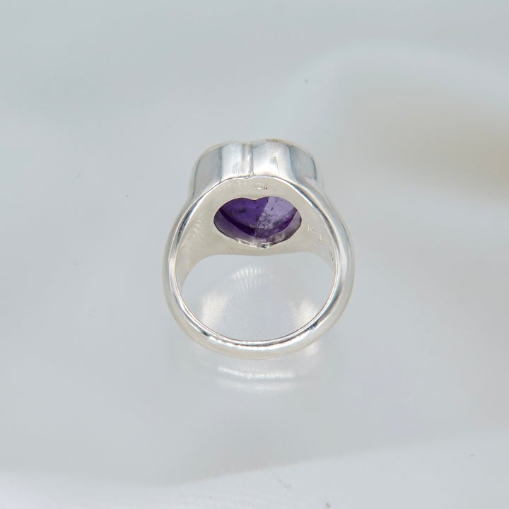 Gem Heart ring- Amethyst