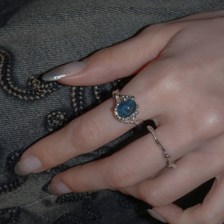 Teal Blue Kyanite Ring (SAI OOAKSeries)