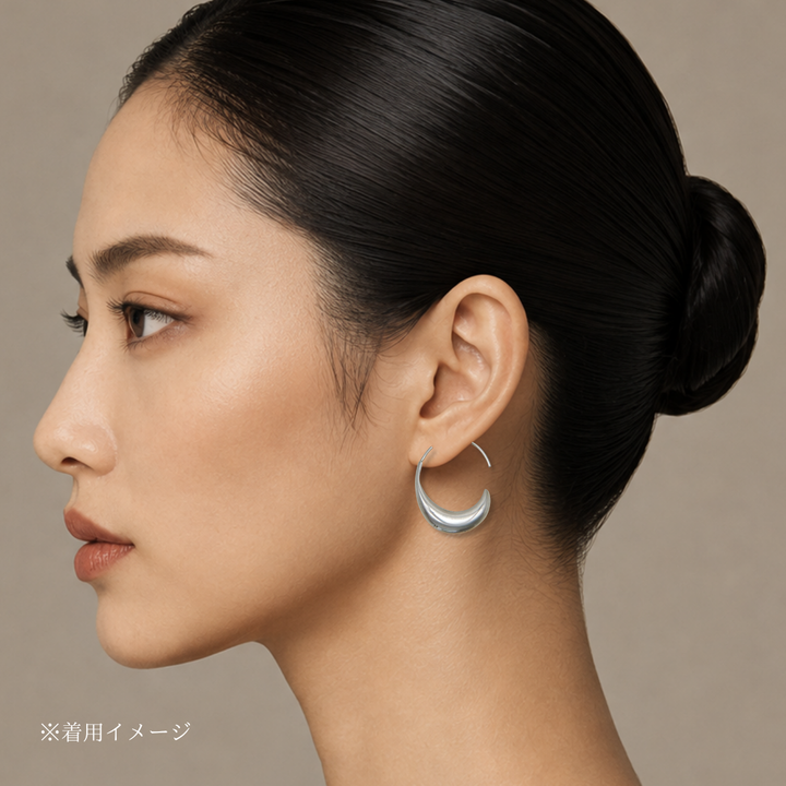 cradle moon earing(pierce)[MIDZU]
