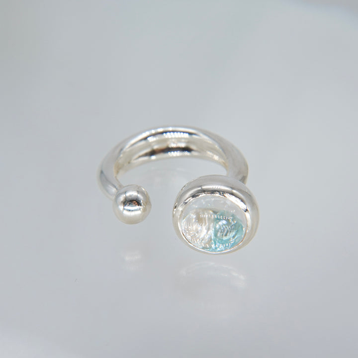 GYOKU RIN Ring / CrystalQuartz(white/blue Zircon)