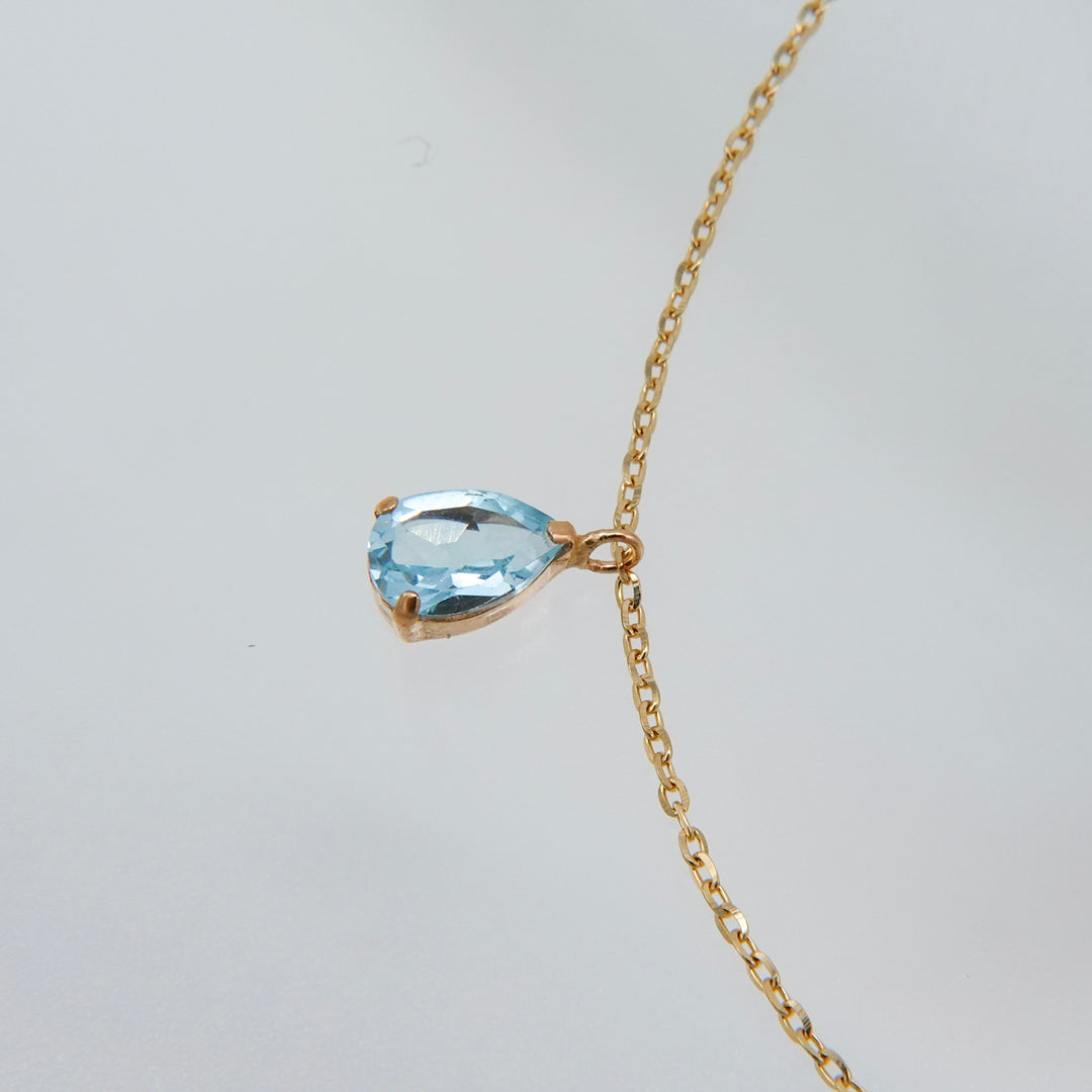 STARRY BRACELET - S- _10KYG x Blue topaz x Peridot x Amethyst