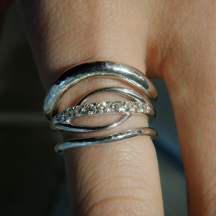 YU-KIN DOUBLE HEART SET RING