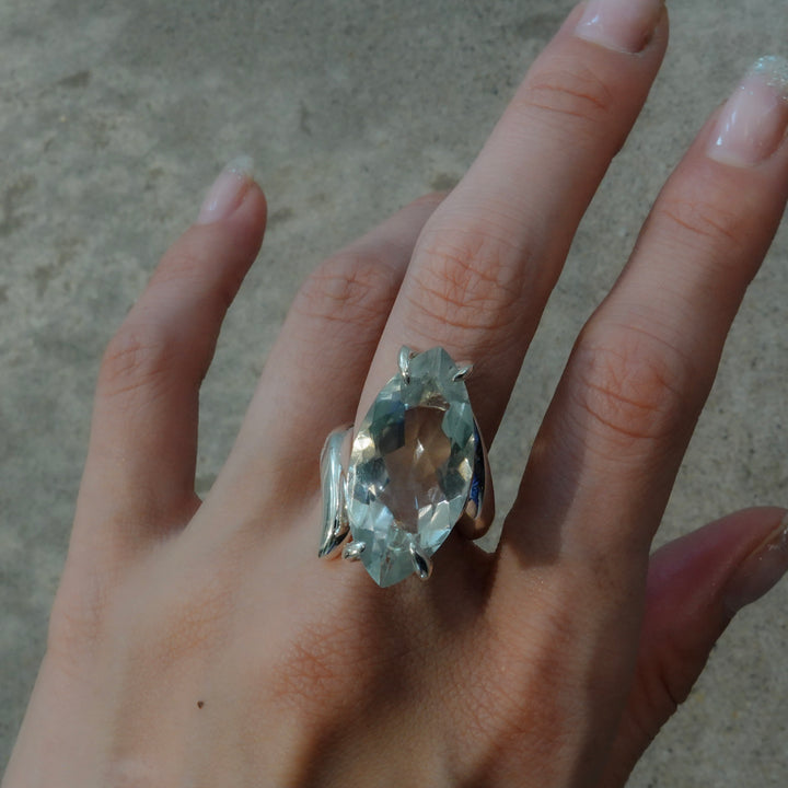 FIRE Flame / Jewel Ring (Green Amethyst)