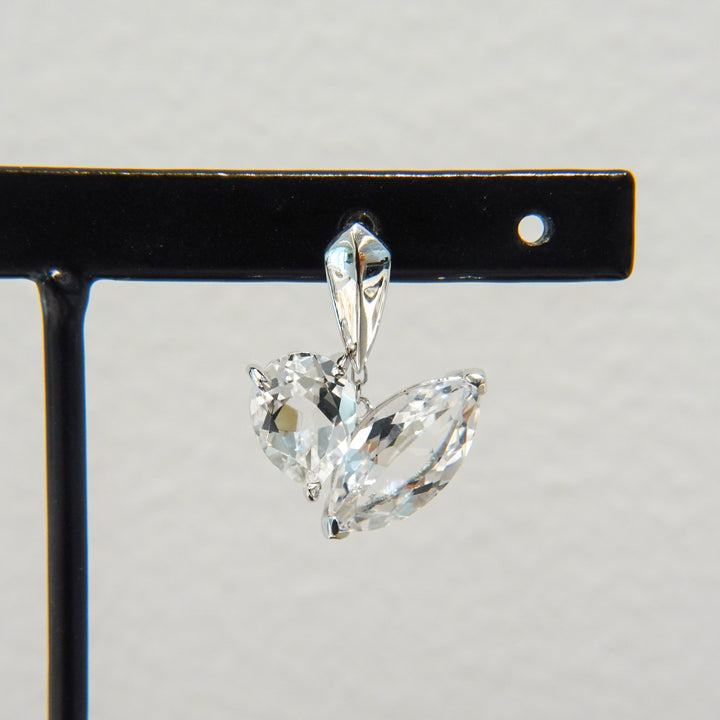 CUDDLE EARRINGS SET_10KWG x White topaz