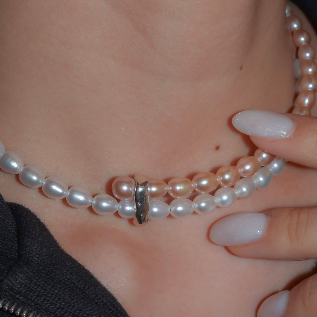 BAROQUE PERAL PINK DOG CHOKER