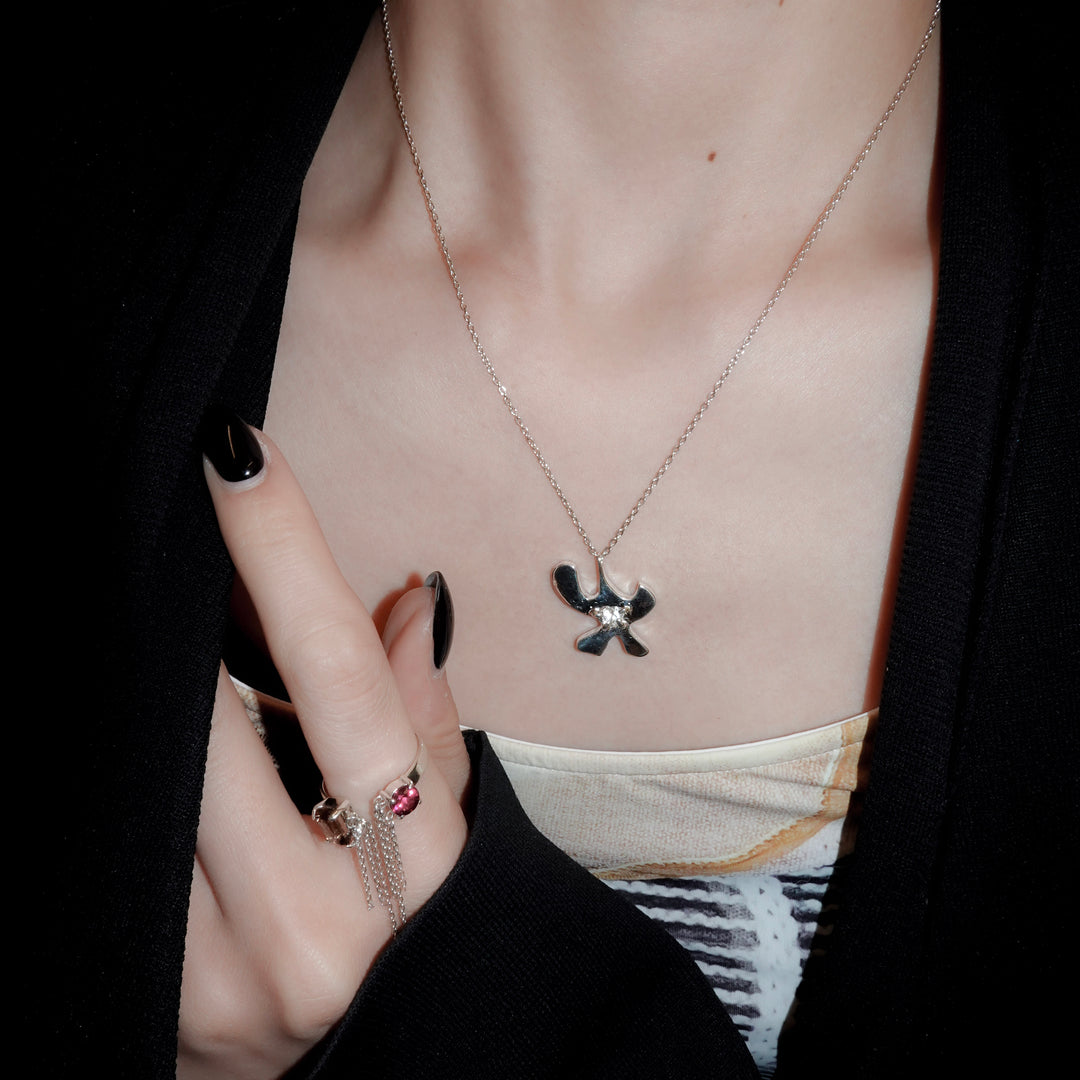 ブレイキンチェーンリング(スモーキークォーツ、ロードライトガーネット)