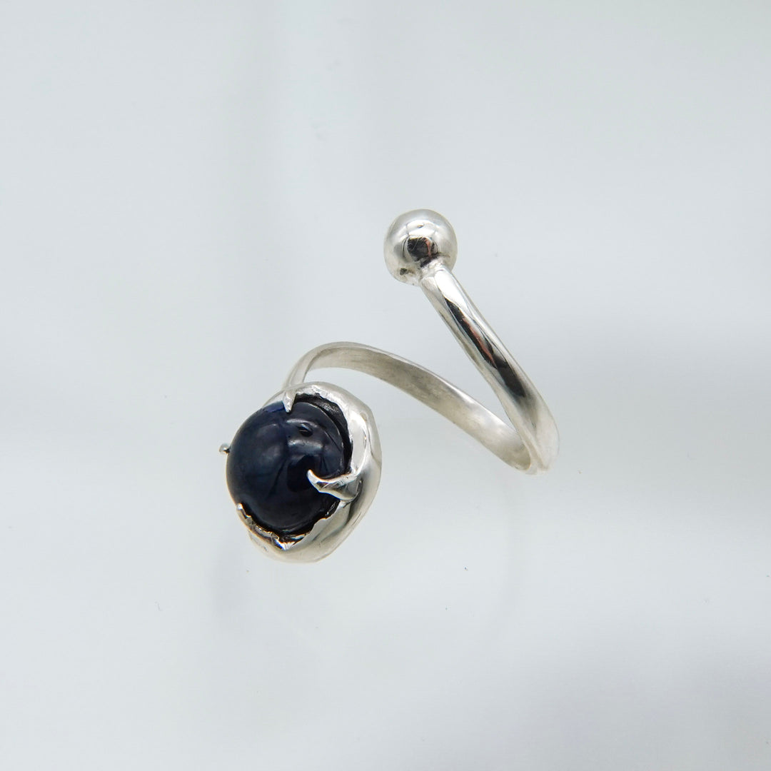 star sapphire spiral ring