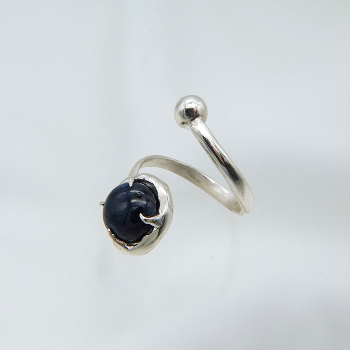 star sapphire spiral ring