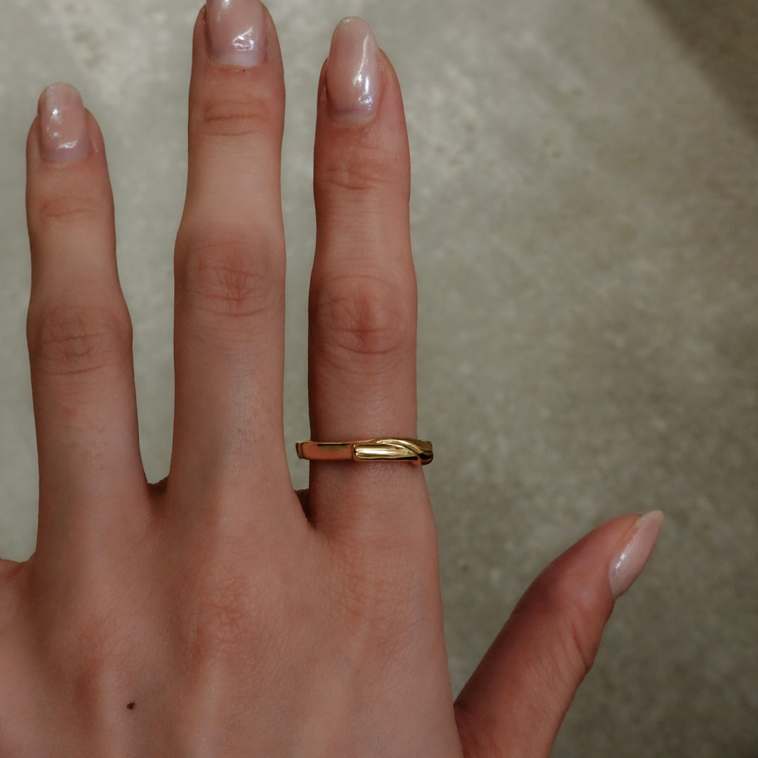 Grass Knot Ring Gold Vermeil
