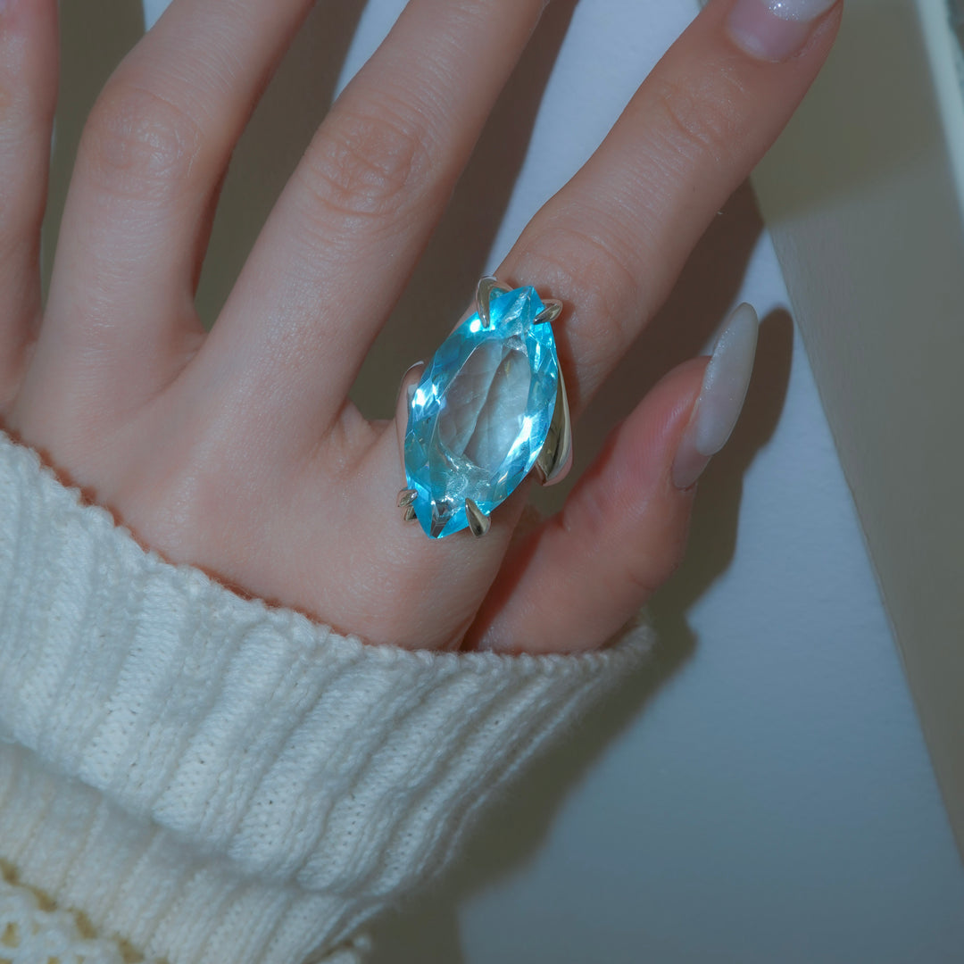 FIRE Flame / Jewel Ring (Blue Quartz)
