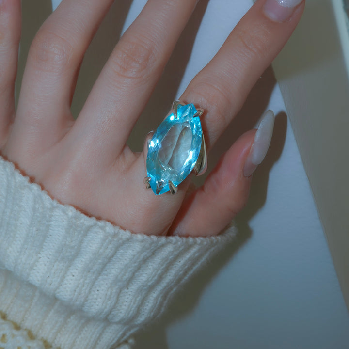 FIRE Flame / Jewel Ring (Blue Quartz)