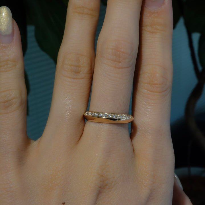 Prism Single Ray Ring -【Natural Diamond】