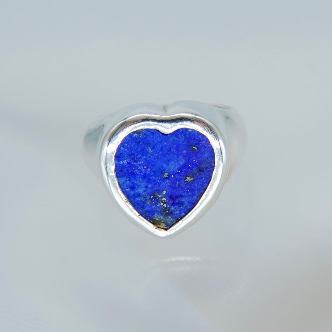 Gem Heart ring- Lapis lazuli
