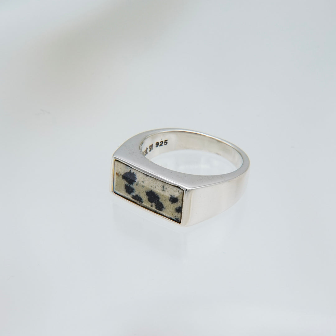 Dalmatian jasper Ring