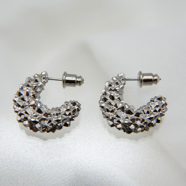 PYRITE pierced earring