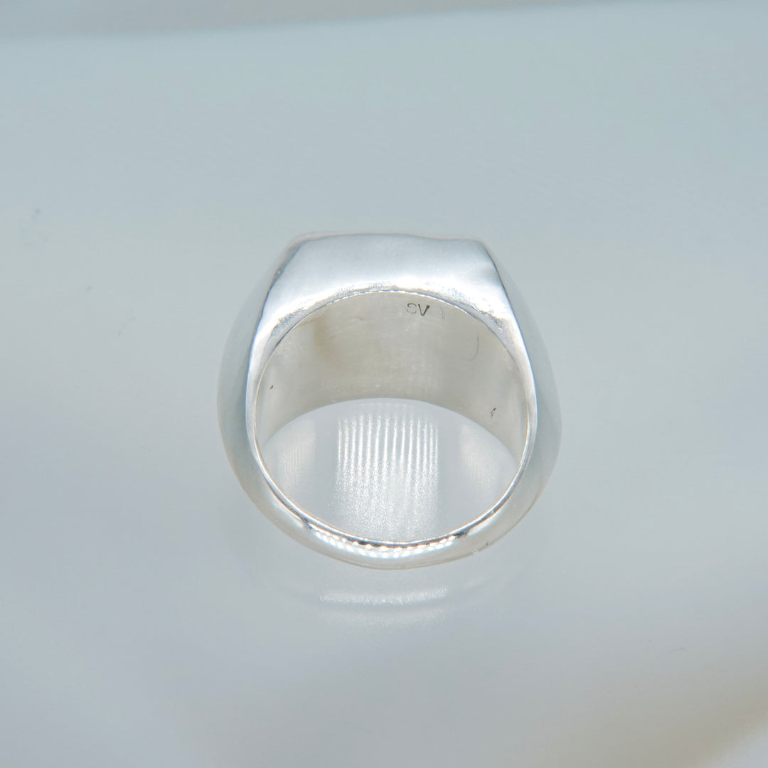 Gem Hexagone ring- Blue agate
