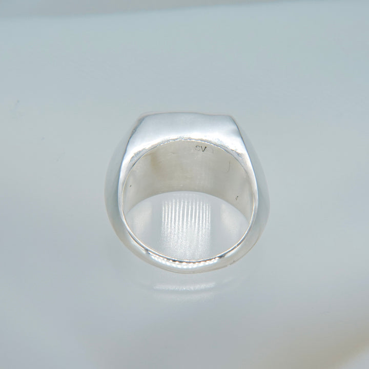 Gem Hexagone ring- Blue agate