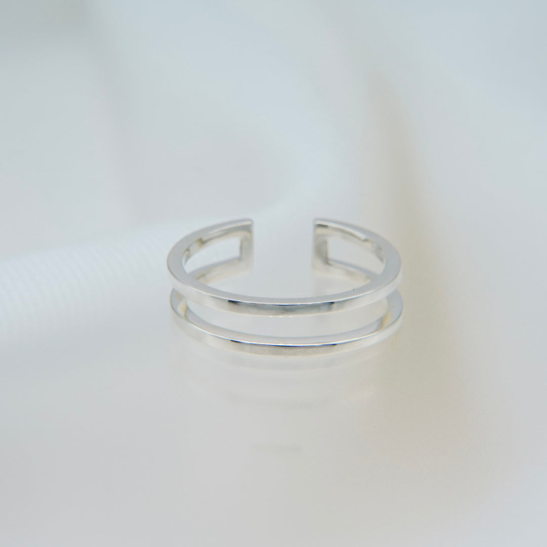 Square Line Cuff Ring