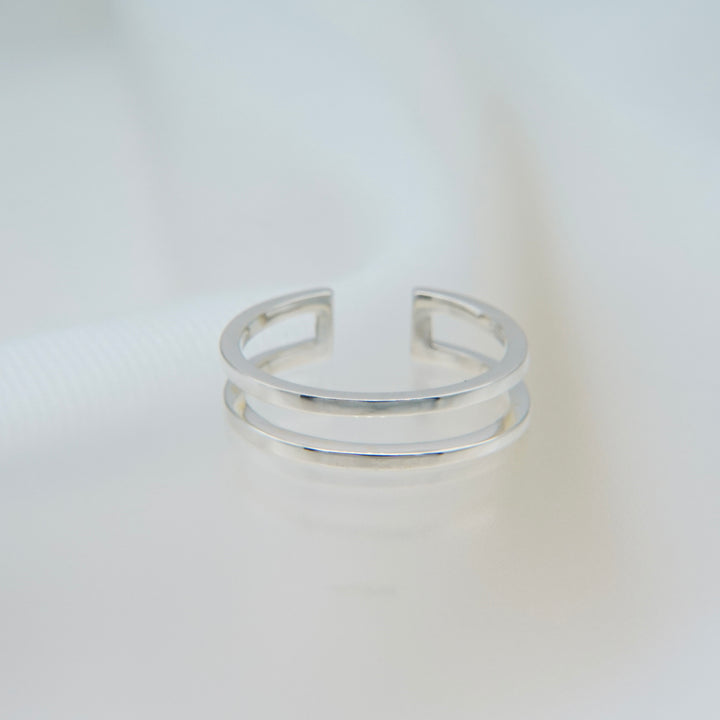 Square Line Cuff Ring