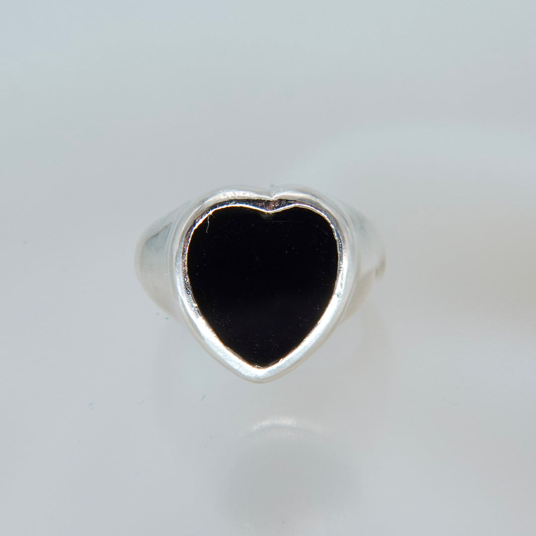 Gem Heart ring- Onyx