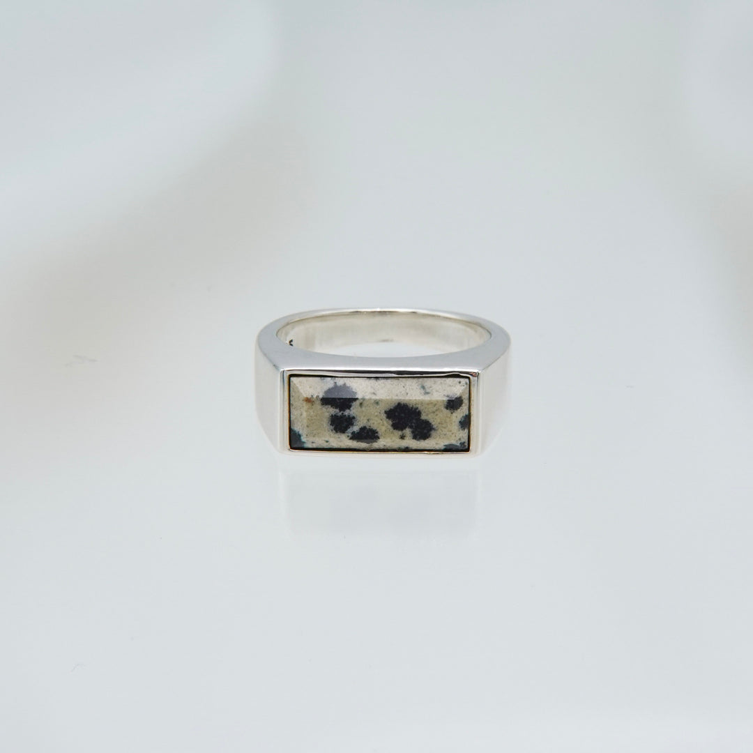Dalmatian jasper Ring