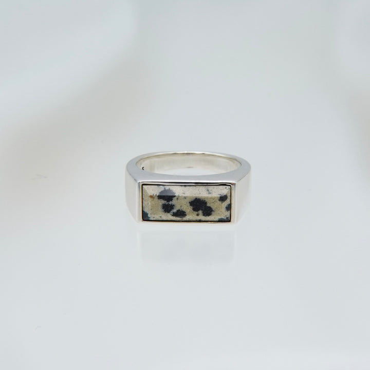Dalmatian jasper Ring