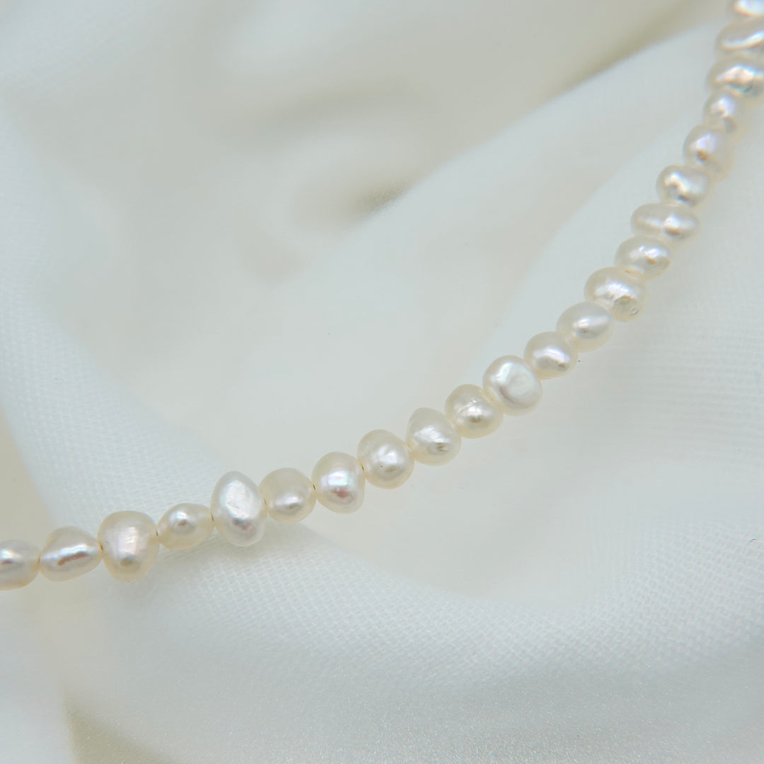 BAROQUE PEARL CHAIN 3WAY NECKLACE 80 (Gold)
