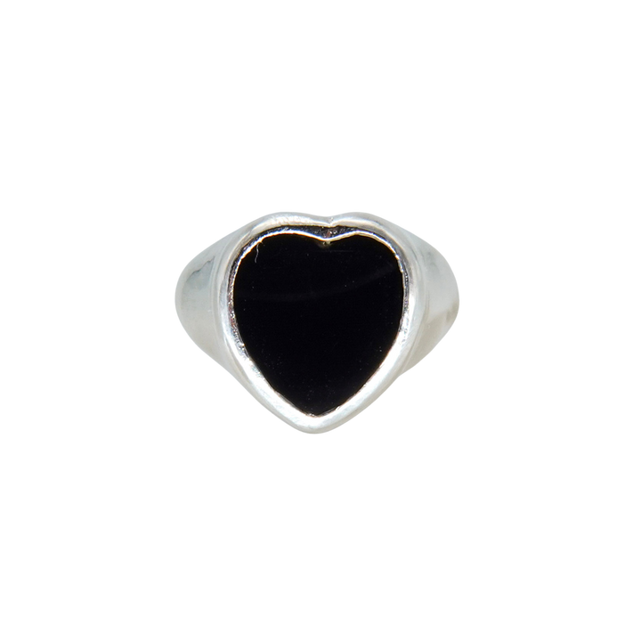 Gem Heart ring- Onyx
