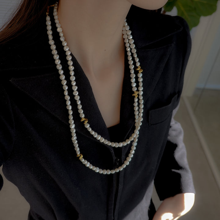 BAROQUE PEARL ROPE BELT NECKLACE 130